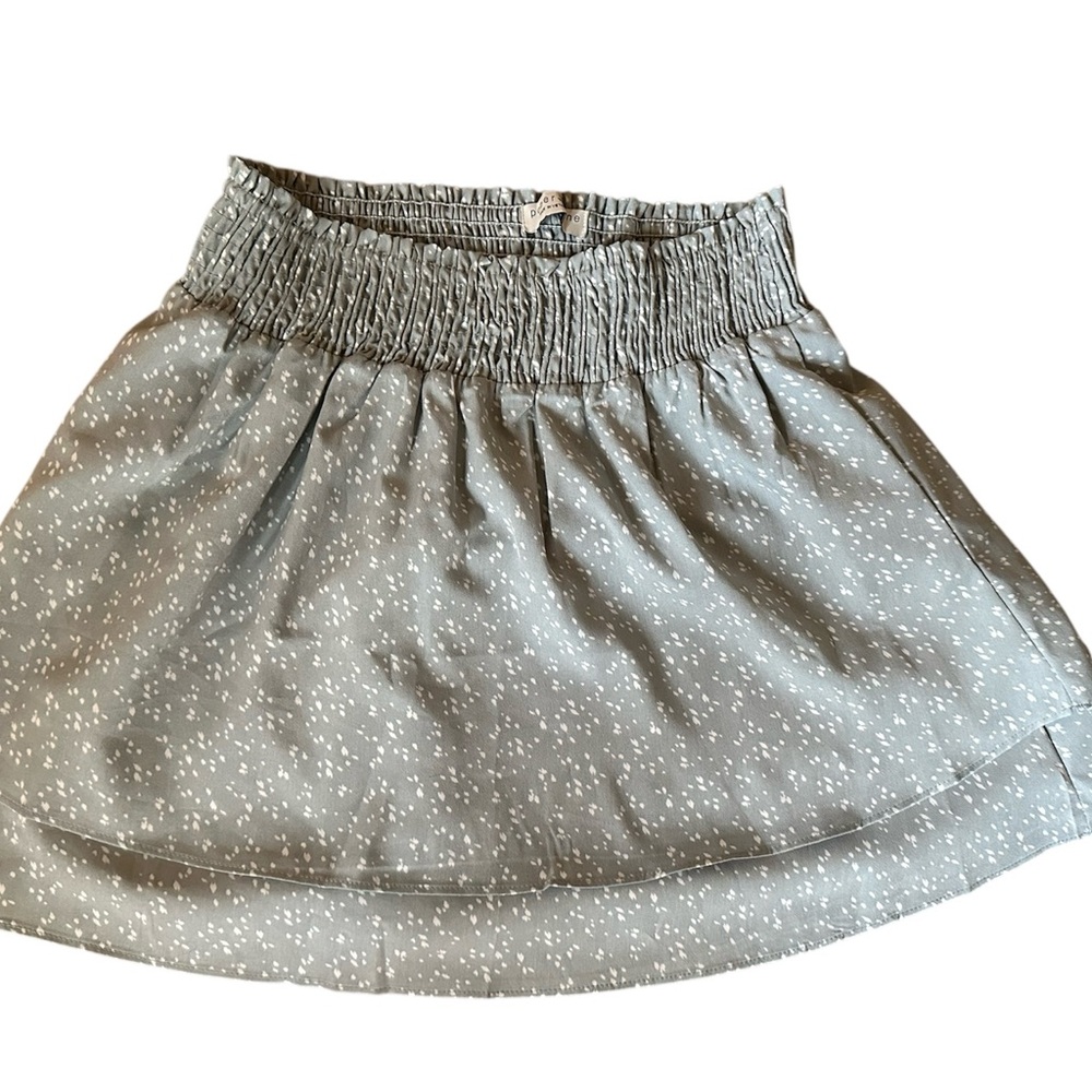 Paper Crane BP Women's Blue Floral Smocked Waist Skirt Layered SMALL